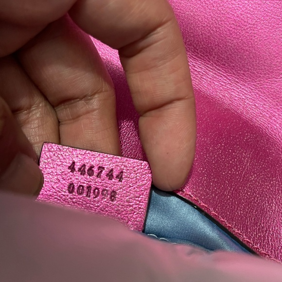 297 Preloved Gucci GG Marmont Metallic Chevron Mattelasse($$ Marked Down 2-9-25) - Picture 8 of 9